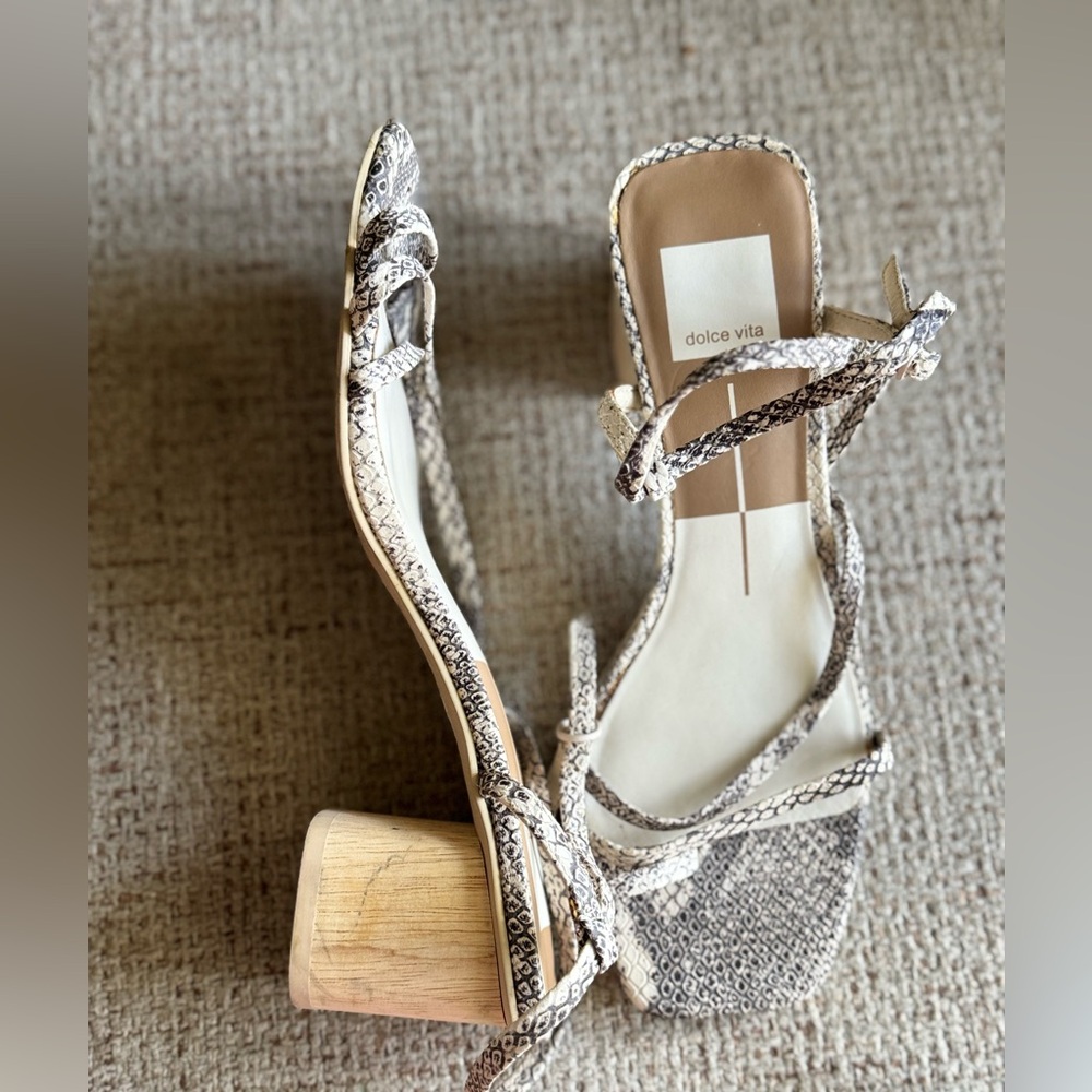 Dolce Vita Black and White Strappy Sandals